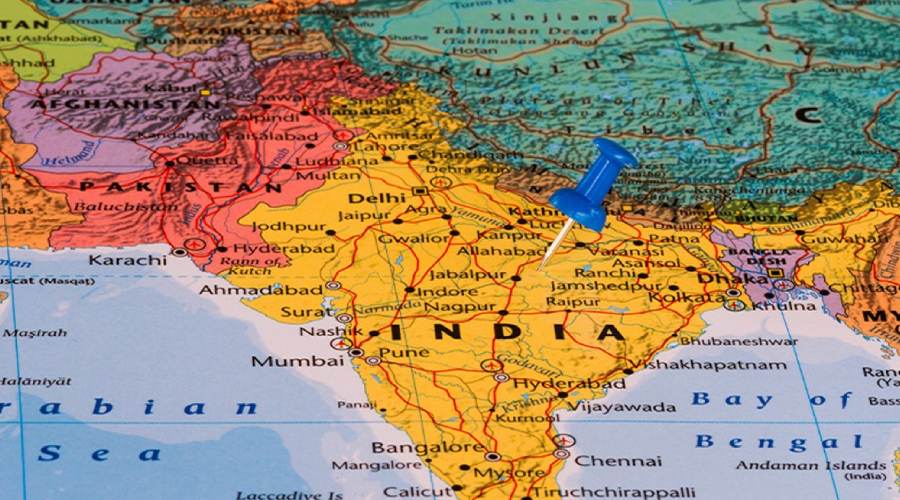 هند بر روی نقشه