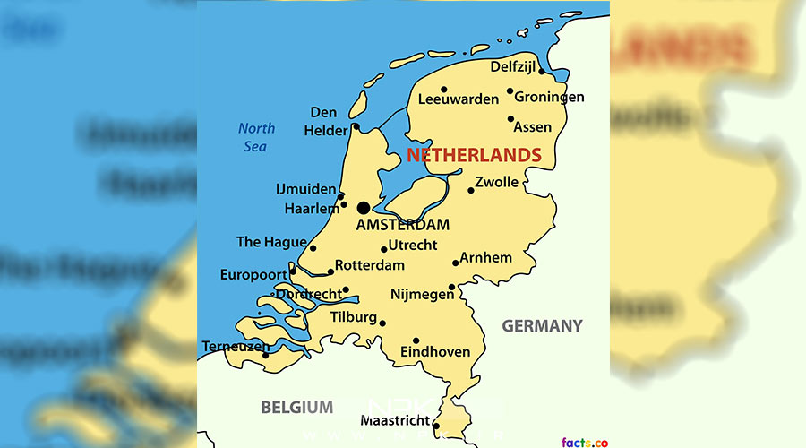 نقشه شهرهای هلند